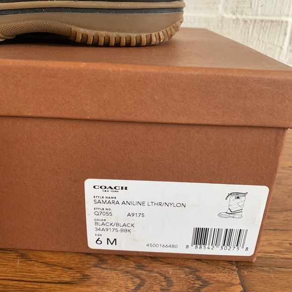 Coach Black Quilted Samara Aniline Snow boots Women Size 6 NWT - Picture 2 of 7